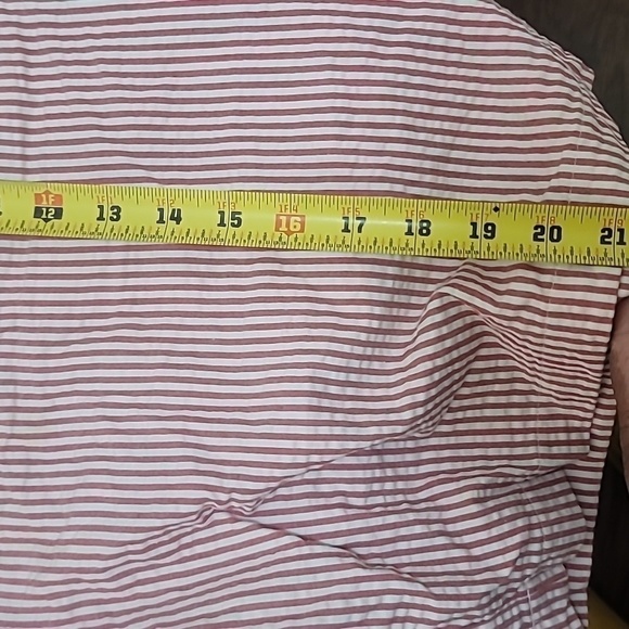 CHARLESTON TWILLS MEN'S  RED AND WHITE STRIPED SHORT 21 LONG SIZE 40 - Picture 8 of 9